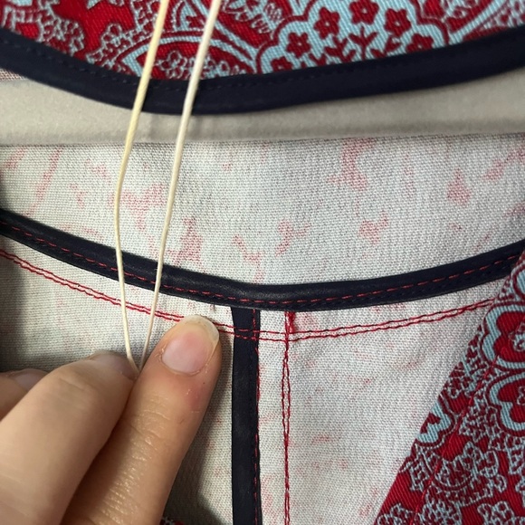 Diane Von Furstenberg Sleeveless Red & Blue Floral Mini Dress Women’s Size 2 - Picture 15 of 16